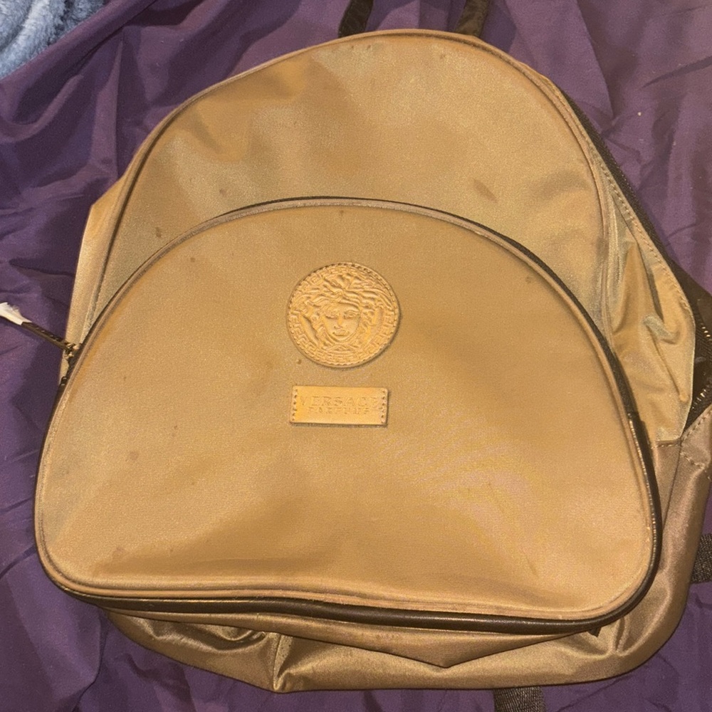 AUTHENTIC Versace Perfumes Gold Luxury Backpack Rucksack 100% GENUINE